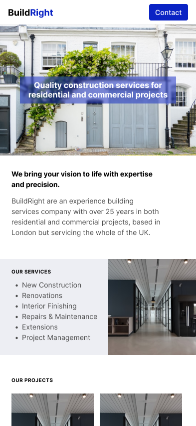 Tradesite.pro website mockup